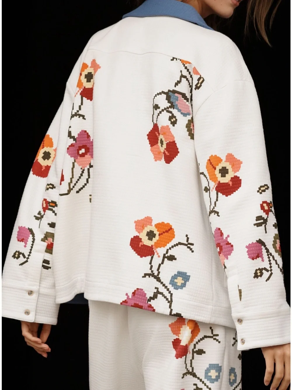 By Anthropologie Qu ilted Pajama Top | Button Down | Sz S |‎ NWT | $148 MSRP
